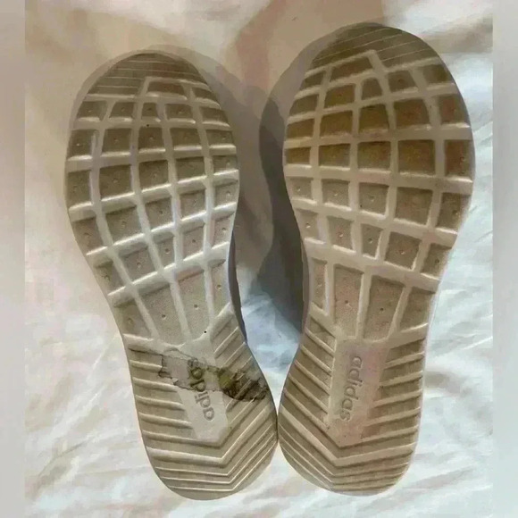 Adidas Women’s Cloudfoam QT Racer Running Shoe Size 8.5 Low Top Purple White - Picture 9 of 13